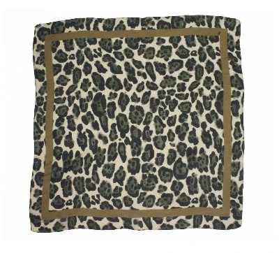 Leopard printed georgette silk scarf Leopard printed georgette silk scarf